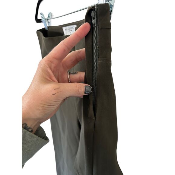 MM. La Fleur Powerstretch High Rise Size Zip Pants Olive Green Size 4 New York - Picture 6 of 14